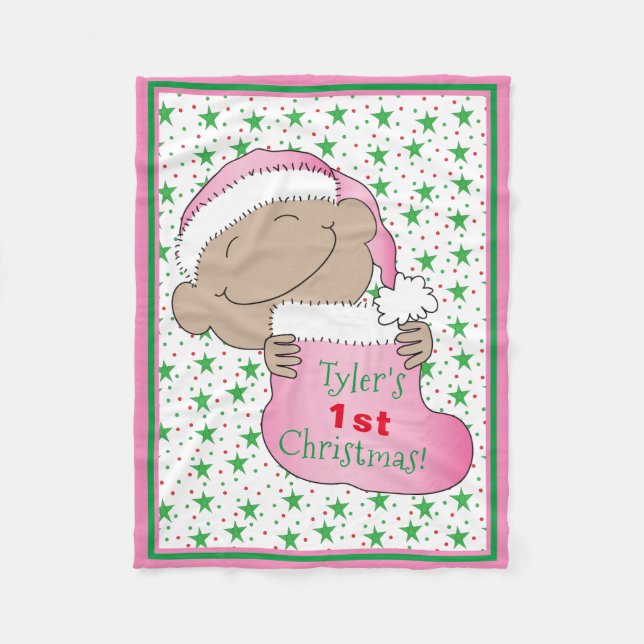 Christmas Baby's First Fleece Blanket (Front)