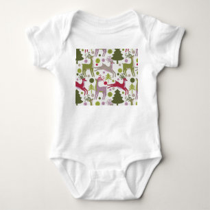 Christmas Background: Festive Season Design Baby Bodysuit