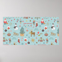 Christmas background, seamless wrapping paper patt