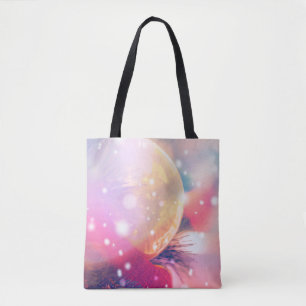 Christmas background with bokeh lightabstract, bac tote bag
