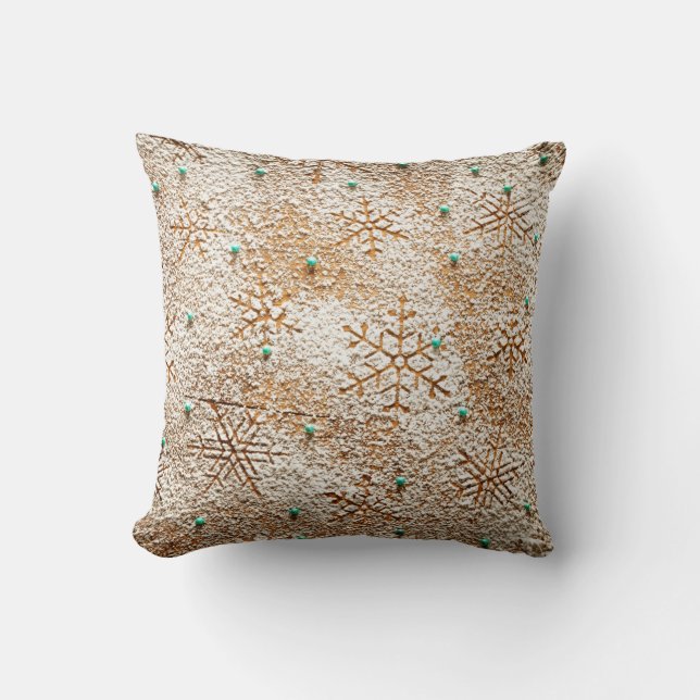 Christmas Background With Snowflakes For Winter Cushion (Front)