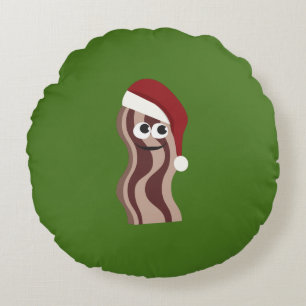 Christmas Bacon Round Cushion