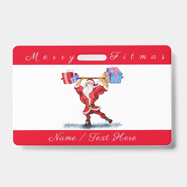 Christmas Badge Personalised ID Badge (Front)