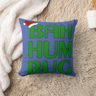 Christmas Bah Humbug Shirt Art-Xmas Humbug Santa Cushion