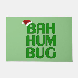 Christmas Bah Humbug Shirt Art-Xmas Humbug Santa Doormat