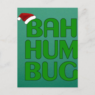 Christmas Bah Humbug Shirt Art-Xmas Humbug Santa Postcard