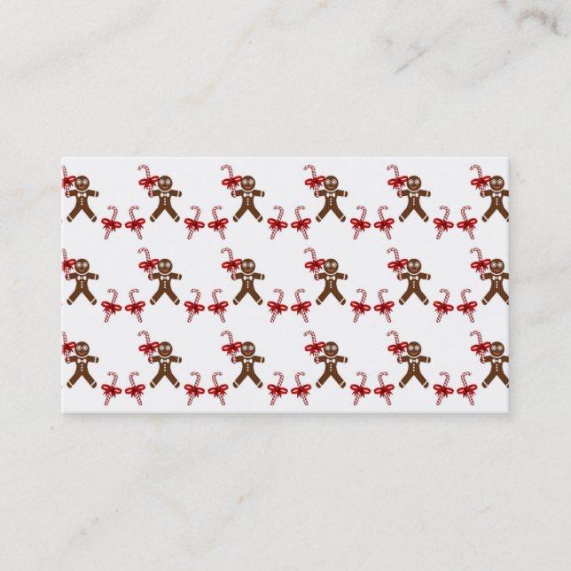 Christmas Bakery Gingerbread Candy Business Card (Front)