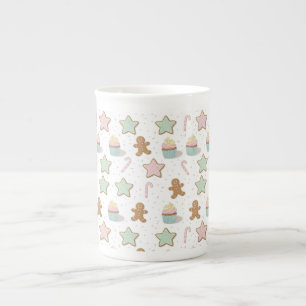 Christmas Bakery Treats Pattern Bone China Mug