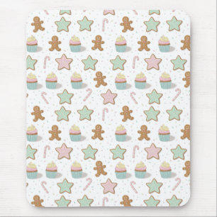 Christmas Bakery Treats Pattern Mouse Pad