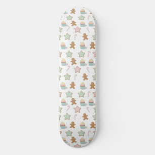Christmas Bakery Treats Pattern Skateboard