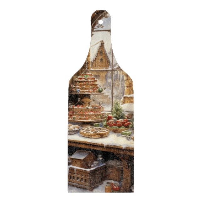 Christmas Bakery Window Cutting Board (Front)