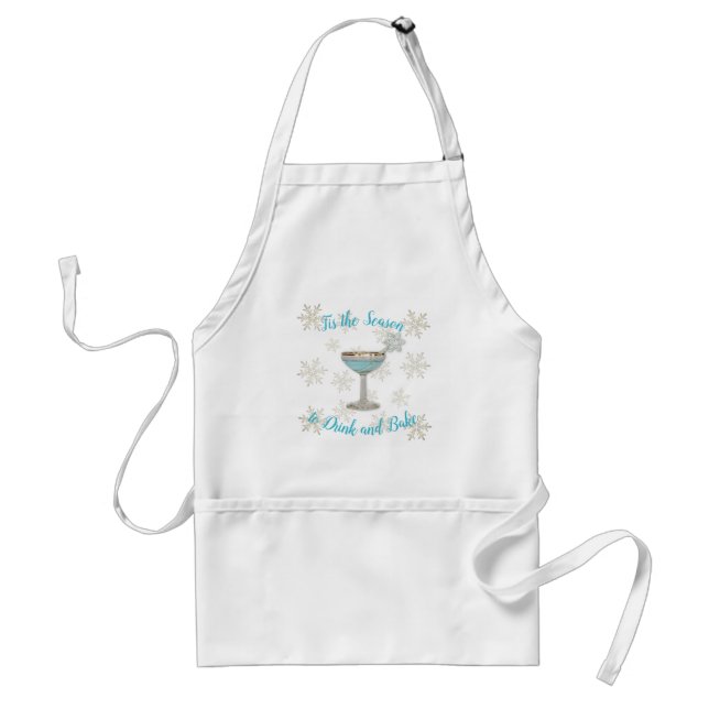 Christmas Baking Apron Saying Drink and Bake (Front)
