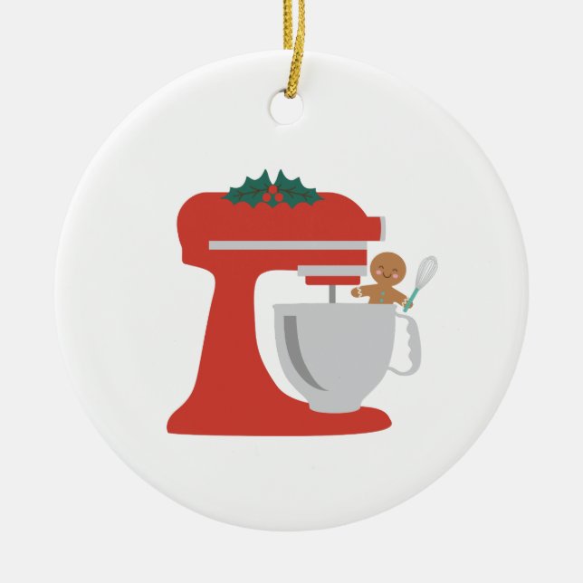 Christmas Baking Ceramic Tree Decoration (Front)