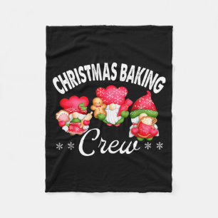 Christmas Baking Crew Bakers And Christmas Baking Fleece Blanket