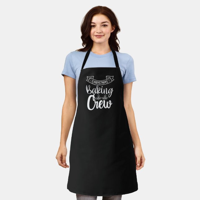 Christmas Baking Crew Chalkboard Style Apron (Worn)