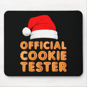 Christmas Baking Crew Cookie Tester Xmas Pajamas Mouse Pad