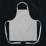 Christmas baking crew modern minimal elegant grey apron<br><div class="desc">Christmas baking crew modern minimal elegant type traditional Christmas festive holiday gift grey holiday baking crew apron design.</div>
