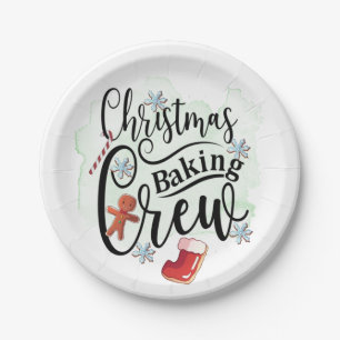 Christmas Baking Crew Paper Plate