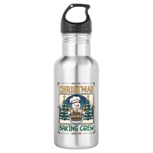 Christmas Baking Crew Snowman Chef Gingerbread Coo 532 Ml Water Bottle