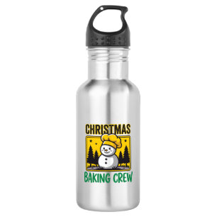 Christmas Baking Crew Snowman Holiday Design 532 Ml Water Bottle