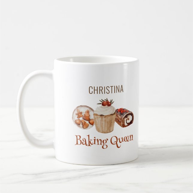 Christmas Baking Queen Coffee Mug (Left)
