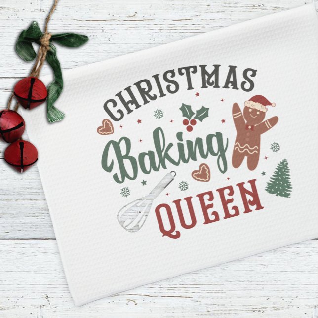 Christmas Baking Queen Holiday Christmas Tea Towel (Creator Uploaded)