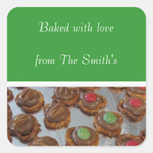 Christmas Baking Square Sticker