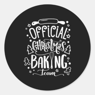 Christmas Baking Team Xmas Woman Kid Gift Classic Round Sticker