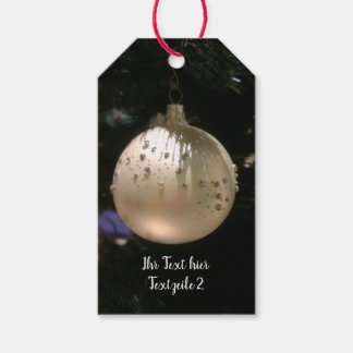 Christmas ball gift tags