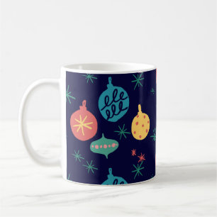 Christmas Ball Green Yellow Vintage Coffee Mug