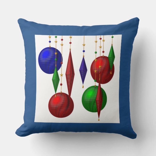 christmas ball on white background cushion (Front)