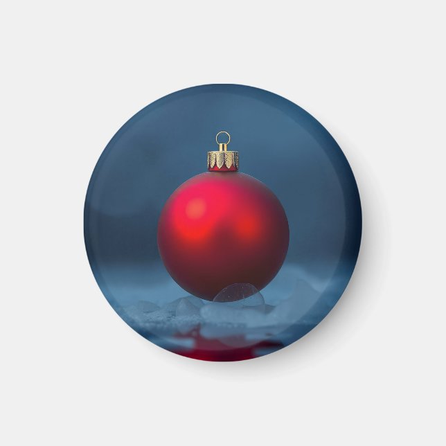 Christmas Ball Ornament Magnet (Front)