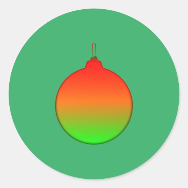 Christmas Ball Ornament Sticker (Front)