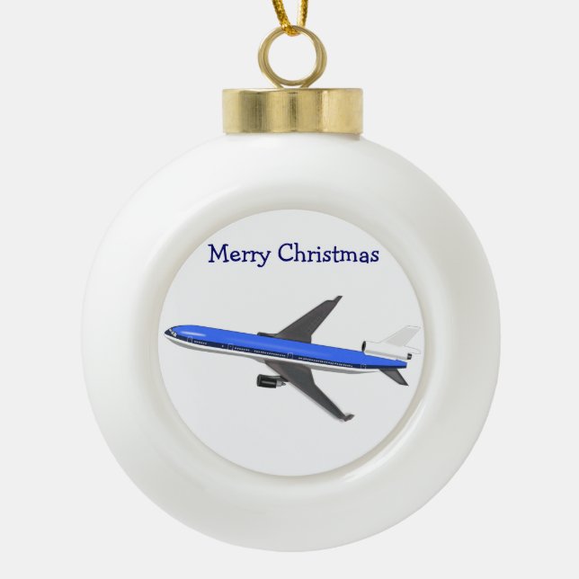 Christmas Ball Ornaments - Aeroplane (Front)
