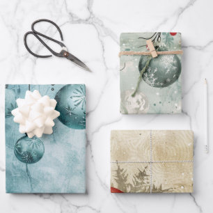 Christmas ball pattern wrapping paper sheet