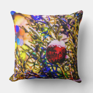 Christmas Ball Red Cushion