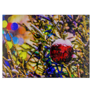 Christmas Ball Red Cutting Board