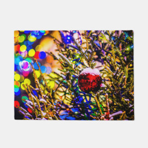 Christmas Ball Red Doormat