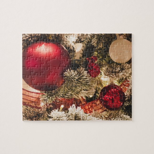 Christmas Ball Red Jigsaw Puzzle (Horizontal)