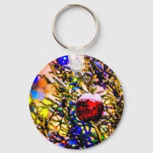 Christmas Ball Red Key Ring