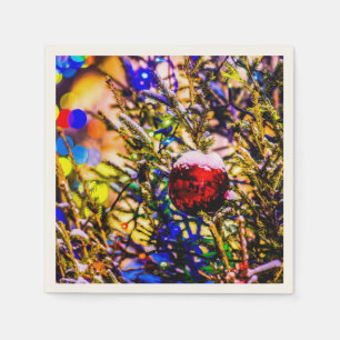Christmas Ball Red Napkin