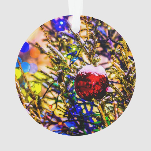 Christmas Ball Red Ornament (Back)