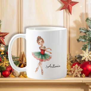 Christmas Ballerina Girl Coffee Mug