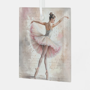 Christmas Ballerina Glass Tree Decoration