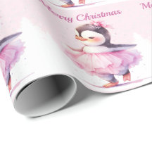 Christmas Ballerina Penguin Pink