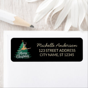 Christmas ballet Ballerina dancer Return Address 