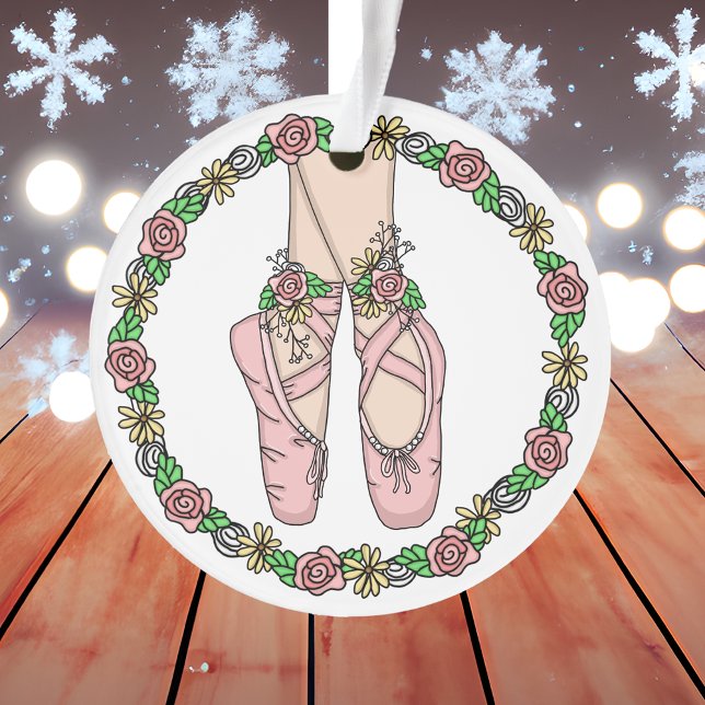 Christmas Ballet Slippers Personalised  Ornament (Creator Uploaded)