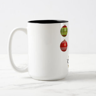 Christmas balls, Christmas, Christmas decorations Two-Tone Coffee Mug