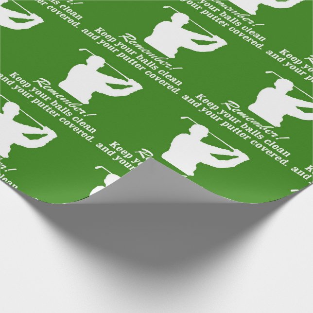 Christmas BALLS CLEAN GOLFING xmas humor Wrapping Paper (Corner)