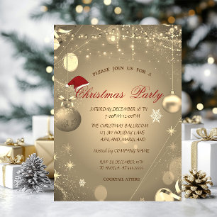 Christmas Balls Confetti Christmas Company Invitation